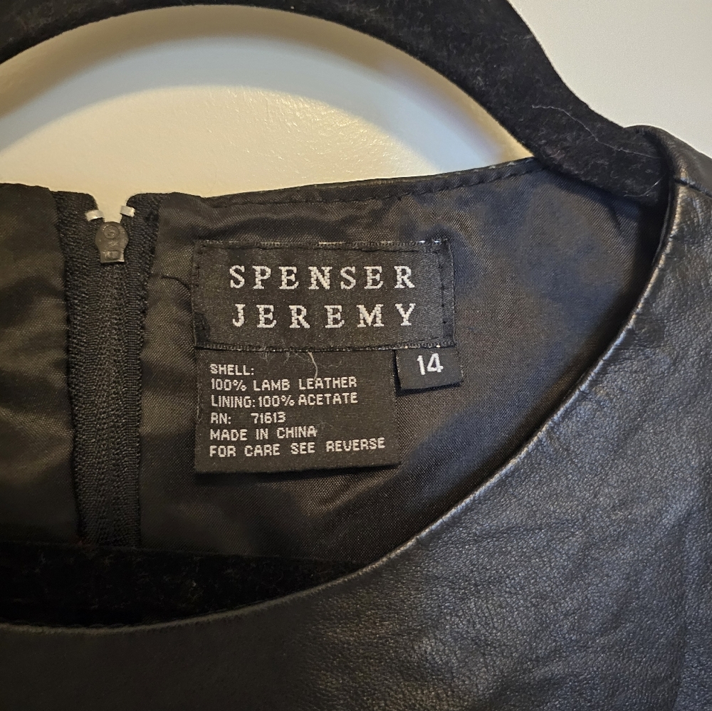 SPENCER JEREMY 100% lamb leather dress size 14